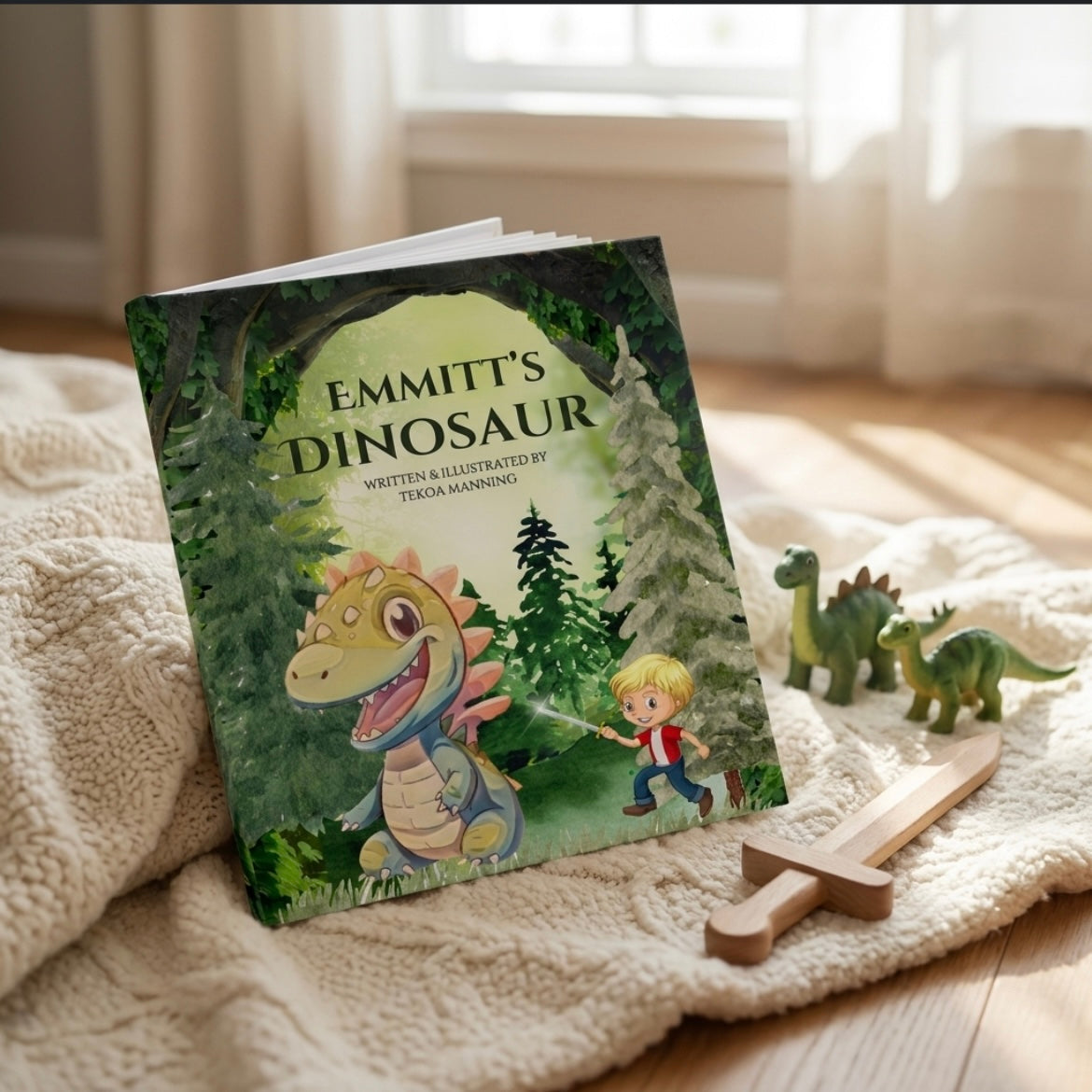 Emmitt's Dinosaur Book and Puppet Gift set
