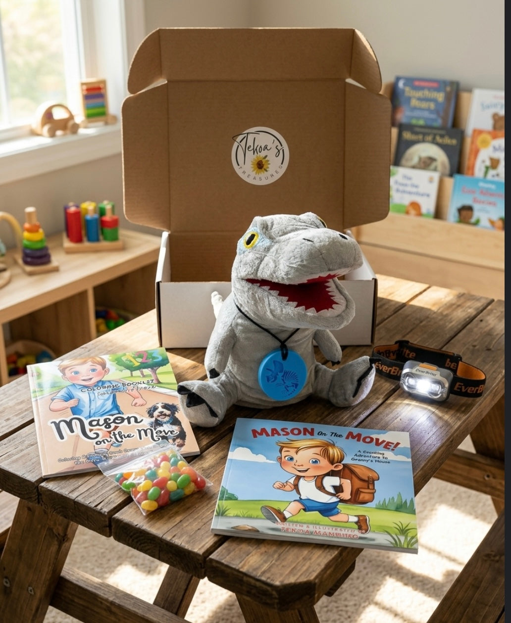 Adventure Gift Box for Kids Ages 3 to 8, Mason on the Move