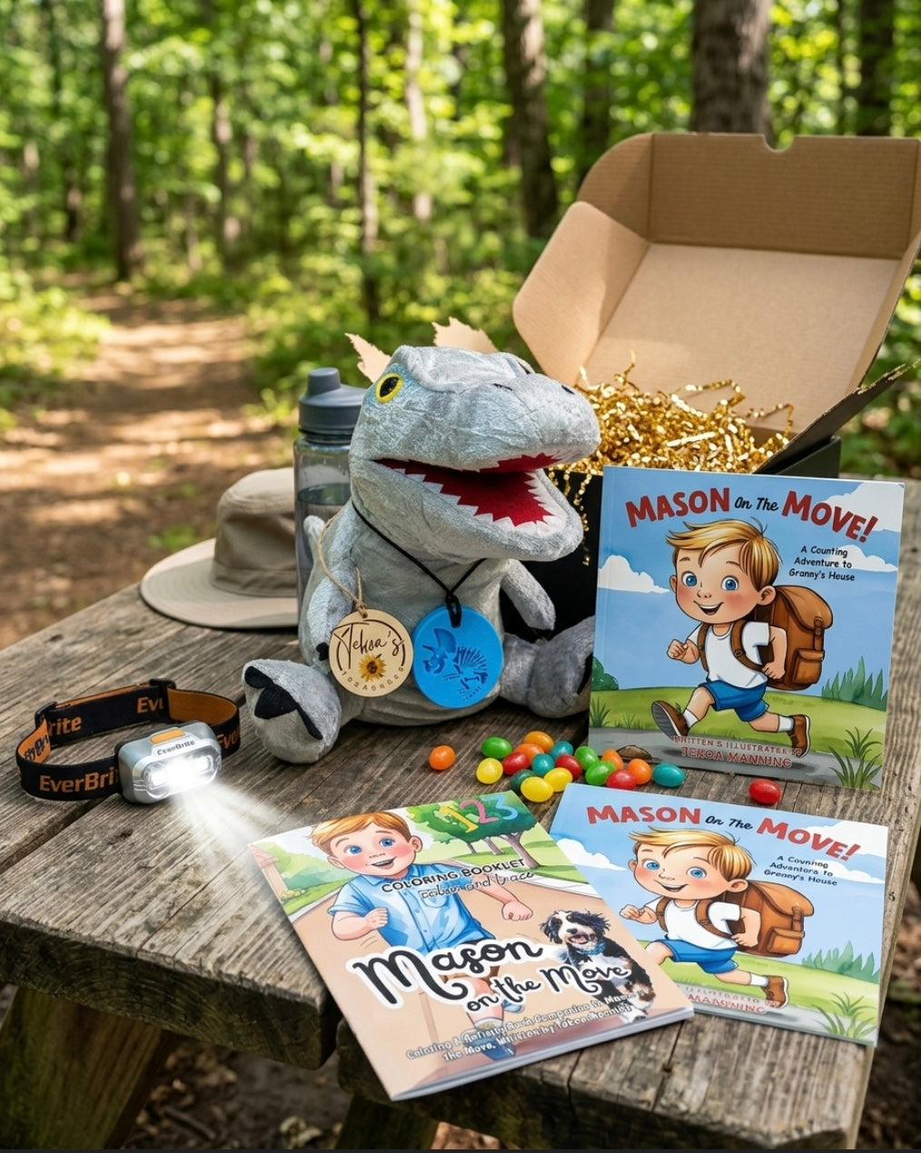 Adventure Gift Box for Kids Ages 3 to 8, Mason on the Move