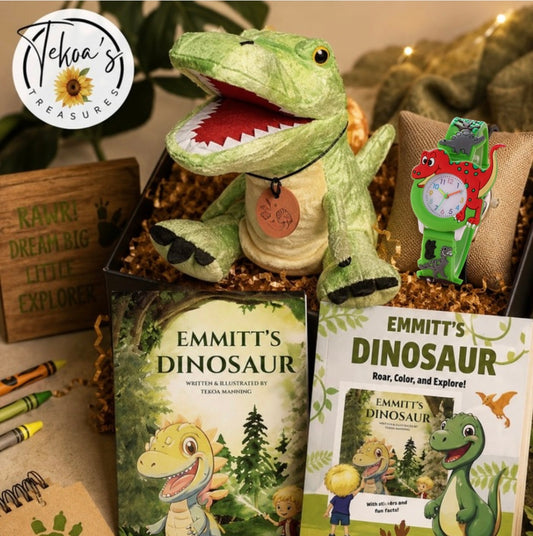 Dinosaur Gift Box for Kids 4–8—Emmitt’s Dinosaur/book & Toy Set
