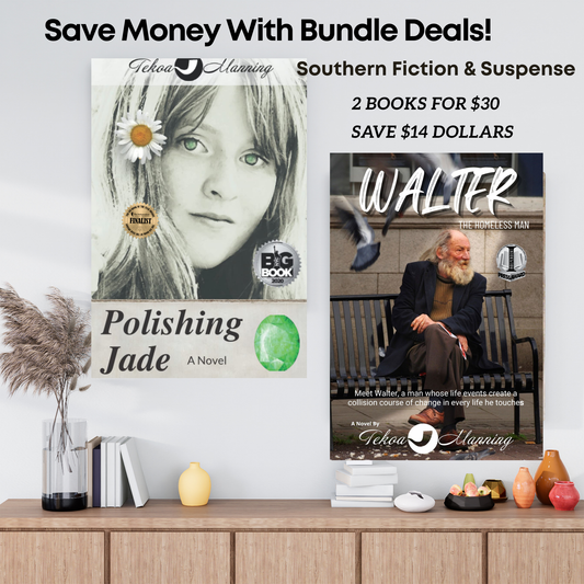 Fiction Book Bundle, Polishing Jade and Walter, The Homeless Man