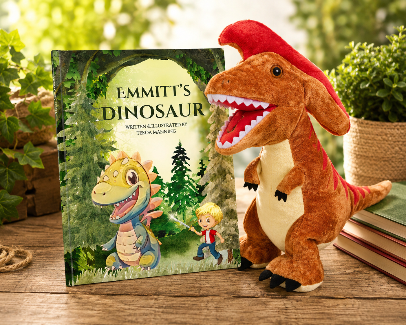 Emmitt's Dinosaur Book and Puppet Gift set